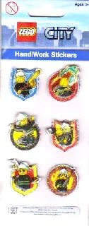 Sticker Sheet, City Fire, 3D, Set of 6