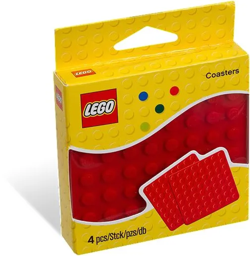 Coaster Set Silicone Coasters, 4 Red