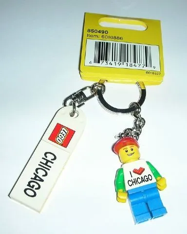 I Brick Chicago Minifigure Key Chain, Water Tower Place LEGO Store, Chicago, IL