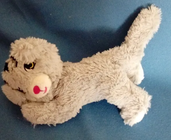 Cat Plush Light Gray with Pink Nose