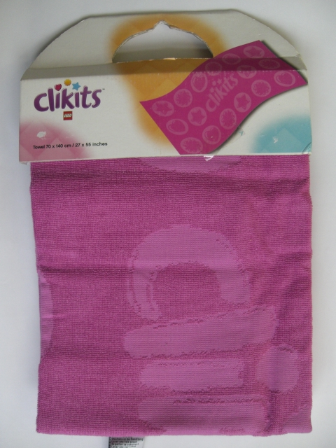 Towel, Clikits Hearts, Stars & Flowers Pattern 70 x 140 cm