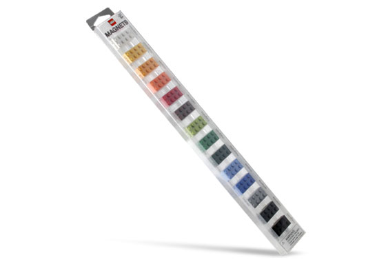 Magnet Set, Bricks 2 x 4 (14), Classic Large 2 blister pack