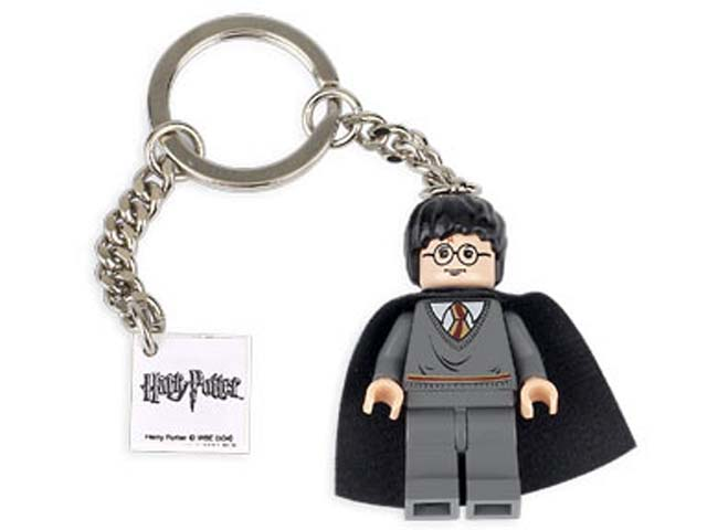 Harry Potter Gryffindor Stripe Key Chain with 2 x 2 Tile with Harry Potter Logo