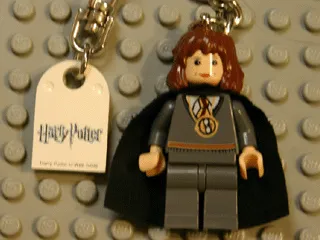 Hermione Key Chain with Tile, Modified, 3 x 2 Curved with Harry Potter Logo