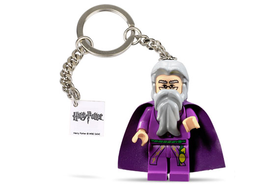 Dumbledore Key Chain with 2 x 2 Tile with Harry Potter Logo