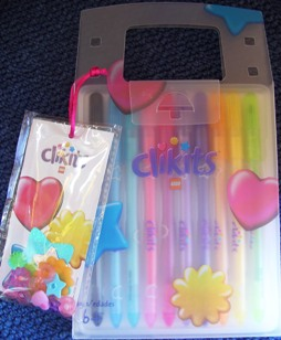 Pen Set, Felt Tip 10 Colors with Bonus Clikits Pieces