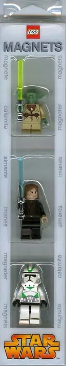 Magnet Set, Minifigures SW (3) - Yoda, Anakin, Clone Trooper with Green Markings blister pack