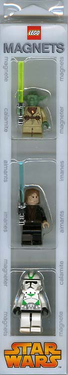Magnet Set, Minifigures SW (3) - Yoda, Anakin, Clone Trooper with Green Markings blister pack
