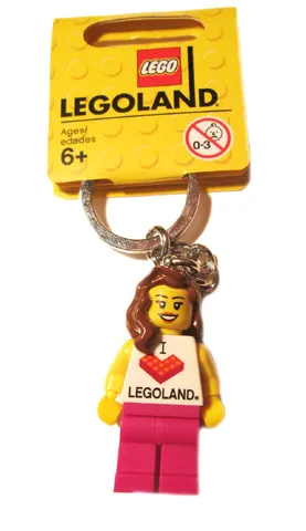 I Brick Legoland Minifigure Female Key Chain