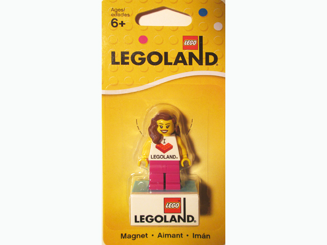 Magnet Set, Minifigure I Brick LEGOLAND Female with 2 x 4 Brick Base blister pack