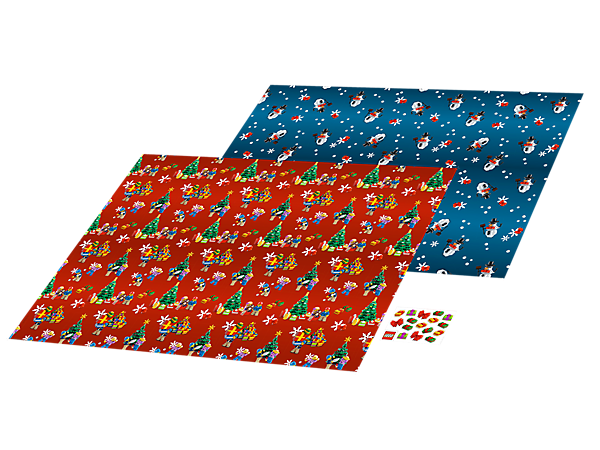 Gift Wrap & Tags, Christmas Tree / Snowman Pattern