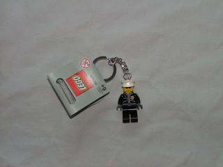 Police Officer City Leather Jacket with Gold Badge Key Chain