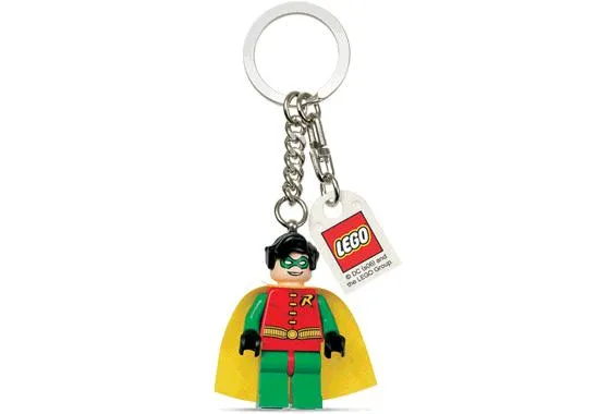 Robin Key Chain with Lego Logo Tile, Modified 3 x 2 Curved with Hole