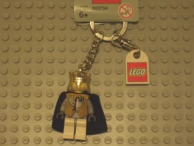King Jayko Key Chain with Lego Logo Tile, Modified 3 x 2 Curved with Hole
