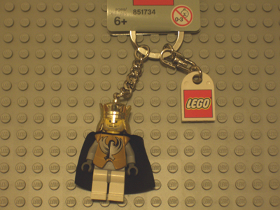 King Jayko Key Chain with Lego Logo Tile, Modified 3 x 2 Curved with Hole