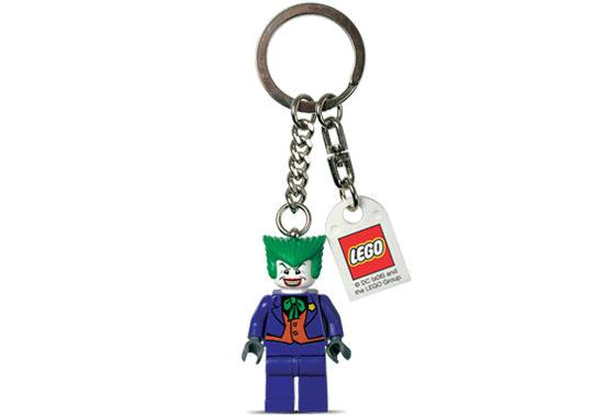The Joker with Green Hair Key Chain with Lego Logo Tile, Modified 3 x 2 Curved with Hole