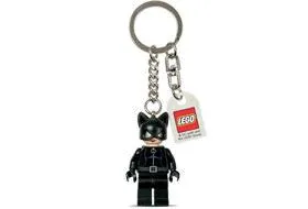 Catwoman Key Chain with Lego Logo Tile, Modified 3 x 2 Curved with Hole