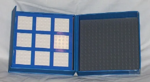 Tic Tac Toe Game Board, Glued into Game Box