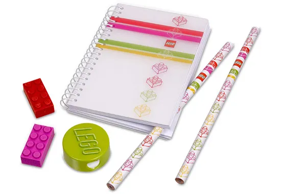 Stationery Set, Classic Stripes Pink