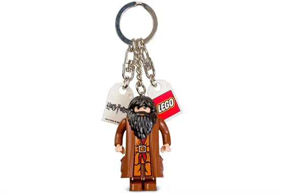 Hagrid Key Chain with Tile, Modified 3 x 2 Curved with Hole (2) Lego Logo and Harry Potter Logo