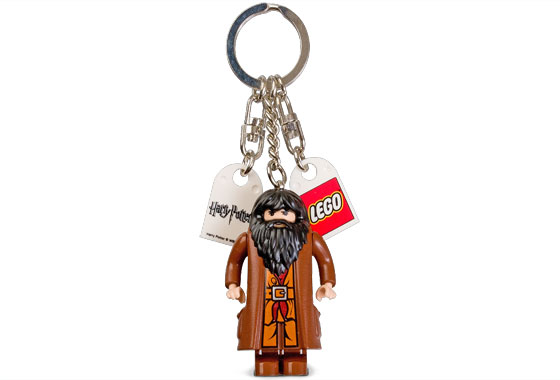 Hagrid Key Chain with Tile, Modified 3 x 2 Curved with Hole (2) Lego Logo and Harry Potter Logo