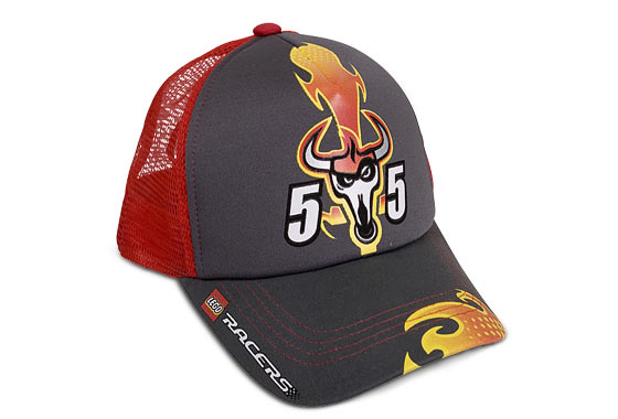 Ball Cap, Racers Pattern, Gray Front