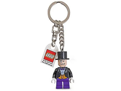 Penguin Key Chain with Lego Logo Tile, Modified 3 x 2 Curved with Hole