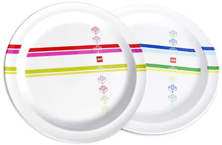 Plates Classic Stripes Pattern Melamine