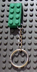 2 x 4 Brick - Green Key Chain