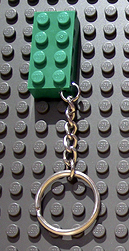 2 x 4 Brick - Green Key Chain
