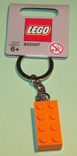 2 x 4 Brick - Orange Key Chain