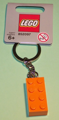 2 x 4 Brick - Orange Key Chain