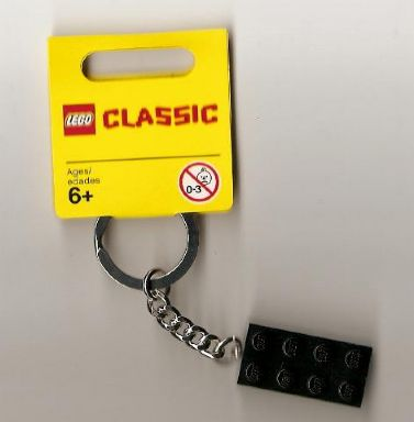 2 x 4 Brick - Black Key Chain
