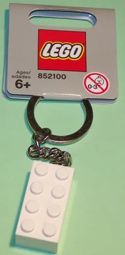 2 x 4 Brick - White Key Chain