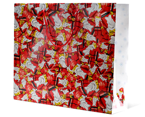 Gift Bag, Santa Minifigure Pattern