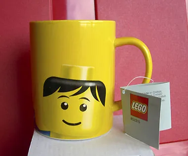 Cup / Mug Minifigure Head Male Yellow