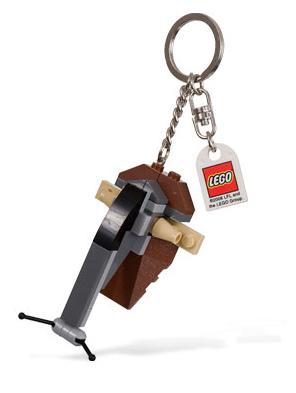 Slave I Key Chain with Lego Logo Tile, Modified 3 x 2 Curved with Hole (Exclusive Bag Charm)