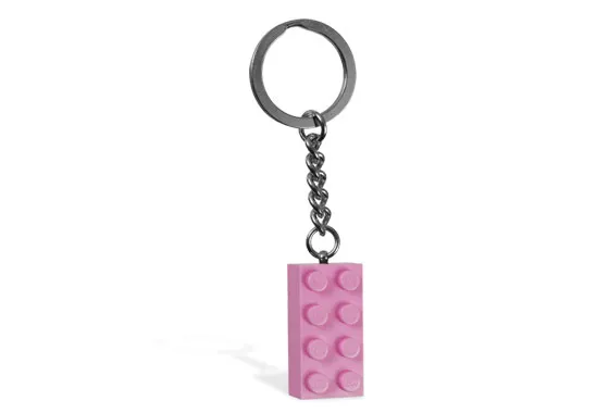 2 x 4 Brick - Bright Pink Key Chain