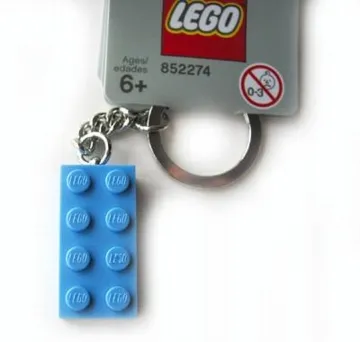 2 x 4 Brick - Medium Blue Key Chain
