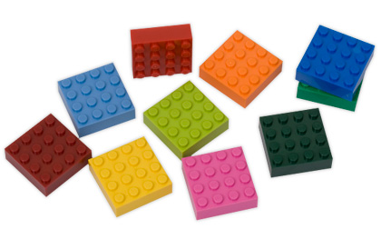 Magnet Set, Bricks 4 x 4 Large (10)