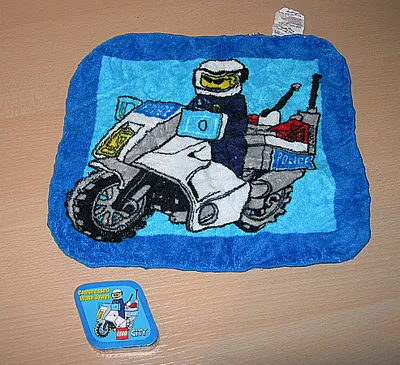 Towel, Compressed Washcloth in Tin, City Police