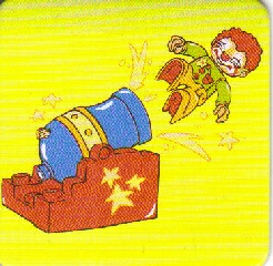 DUPLO Picture Lottery Game Card, Circus - Human Cannon Ball