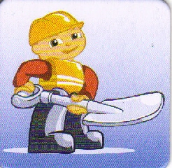 DUPLO Picture Lottery Game Card, Construction - Worker with Shovel