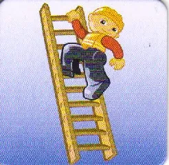 DUPLO Picture Lottery Game Card, Construction - Worker on Ladder