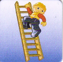 DUPLO Picture Lottery Game Card, Construction - Worker on Ladder