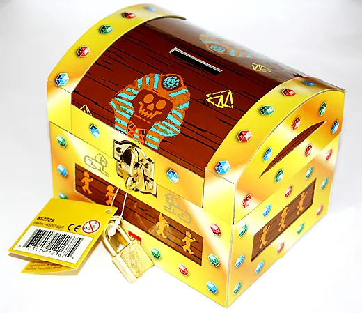 Coin Bank, Adventurers Chest with Lock