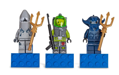 Magnet Set, Minifigures Atlantis (3) - Lance Spears, Manta Warrior, Shark Warrior blister pack