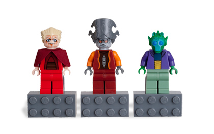 Magnet Set, Minifigures SW (3) - Chancellor Palpatine, Nute Gunray, Onaconda Farr - with 2 x 4 Brick Bases blister pack