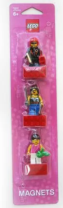 Magnet Set, Minifigures Females (3) - Dyna-Mite, Pirate Female, Town Female blister pack