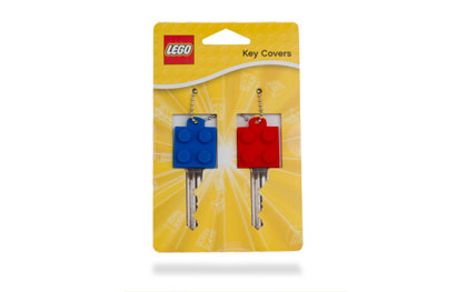 Key Covers Red and Blue 2 x 2 Bricks